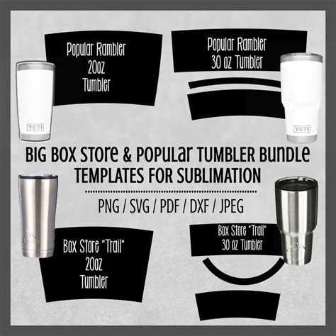 Tumbler Templates Bundle Tumbler Template SVG Tumbler Wrap Etsy In