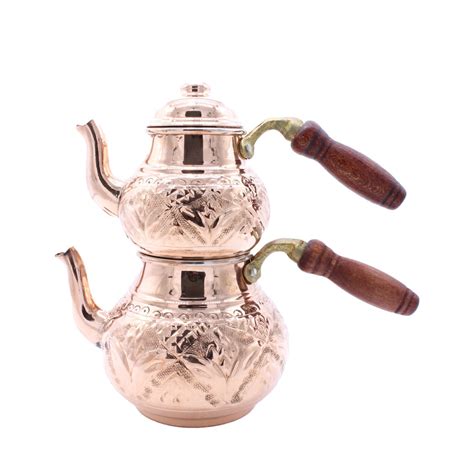 Turkish Handmade Copper Teapot Teapot Warmer Samovar Tea Maker