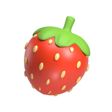 Strawberry 3d Icon Illustration 17209836 Png