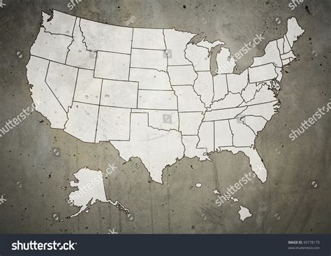 Map Us States 스톡 일러스트 49778179 Shutterstock