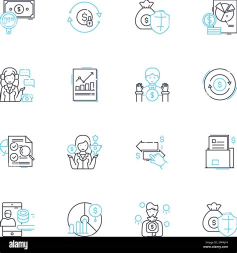 Marketing Development Linear Icons Set Segmentation Positioning