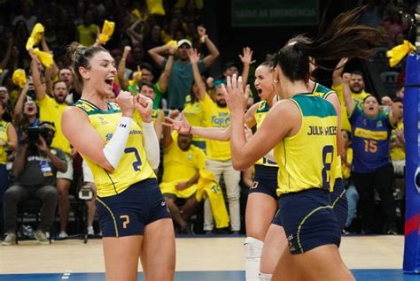 Brasil Vence A Holanda Por Sets A E Mant M Invencibilidade Na Liga