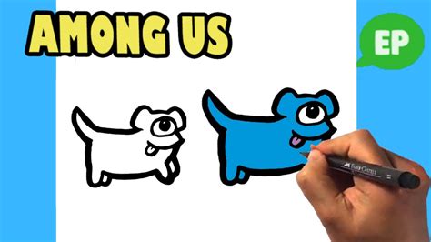 How To Draw Among Us Pets Dog Easy Pictures To Draw Youtube