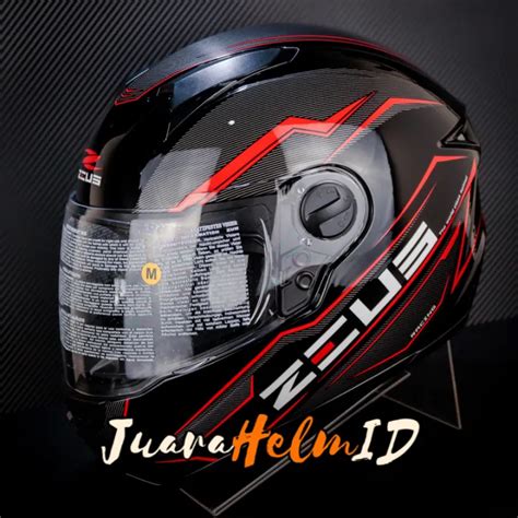 Zeus Helm Zs Al Pattern Black Red Zs Full Face