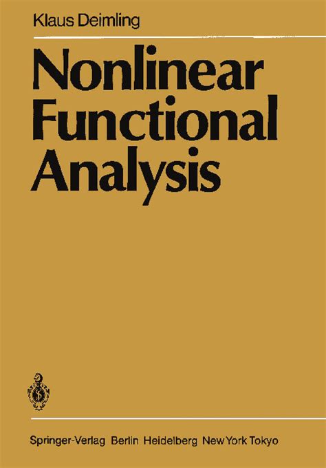 Nonlinear Functional Analysis Pdf C Ftt Iqdh