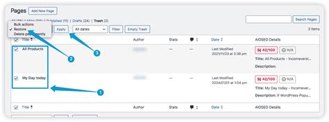 How To Restore Deleted Pages In WordPress