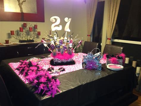 21st Birthday Party Table Decoration Ideas