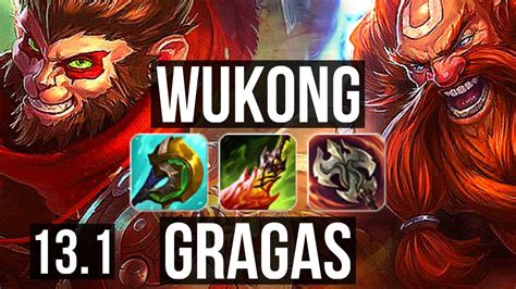 WUKONG Vs GRAGAS TOP 6 Solo Kills 1 3M Mastery 500 Games KR