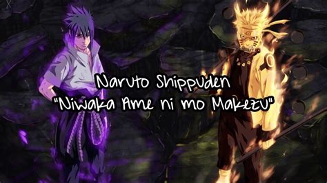 Naruto Shippuden Niwaka Ame Ni Mo Makezu Romaji English