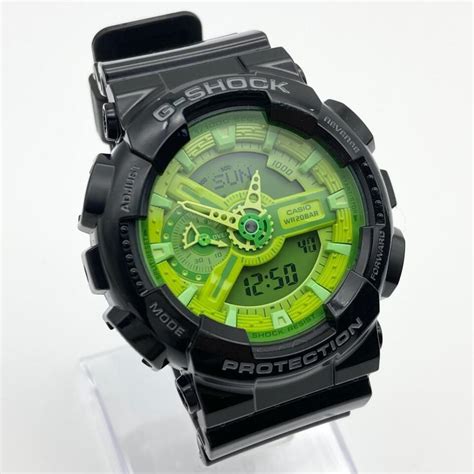 Casio G Shock Ga 110b Quartz Mens Watch Green Ebay