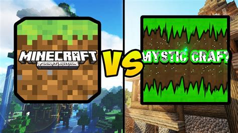 Minecraft Pocket Edition Vs Mystic Craft Minecraft Pe Mysticcraft