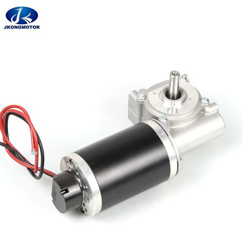 Dunker Motor 63mm 24VDC Brush DC Motor With Worm Gearbox And Encoder