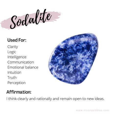 Healing Properties Of Sodalite Moon Pebbles