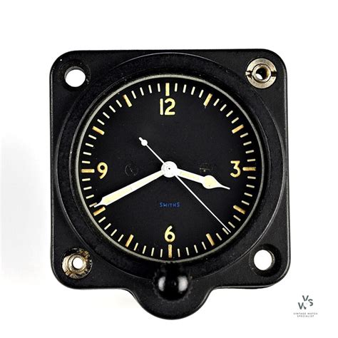 Smiths Raf Aircraft Dashboard Clock Model Ref 5aca Issued 1957 Vintage Watch Specialist