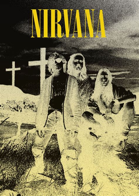 Nirvana Negative A Music Mini Print Nirvana Poster Nirvana