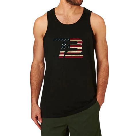 Mens TB12 USA Flag Tom Brady Logo Fitness Workout Tank Tops men-in Tank ...