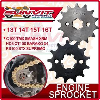 Motorcycle Engine Sprocket T T T T C Tmx Xrm Smash Hd Bajaj