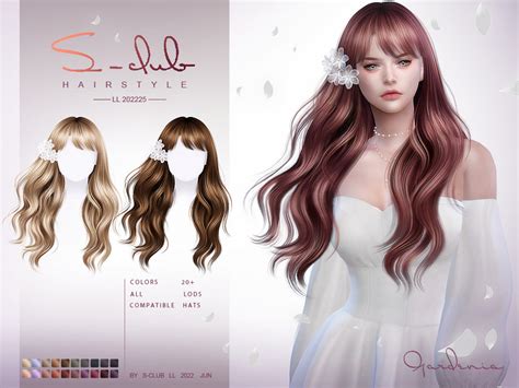 The Sims Resource Long Flowing Hair Gardenia