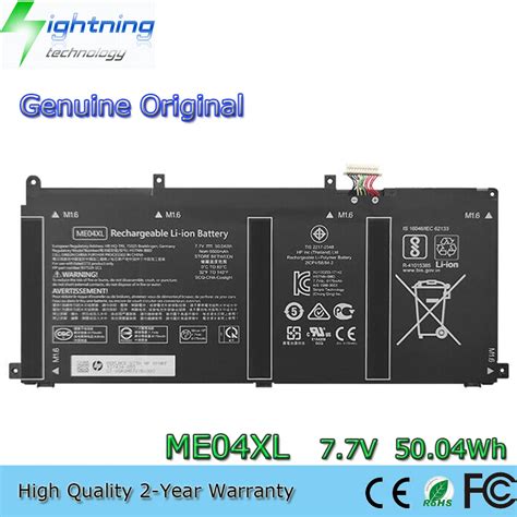 New Genuine Original Me Xl V Wh Laptop Battery For Hp Elite X