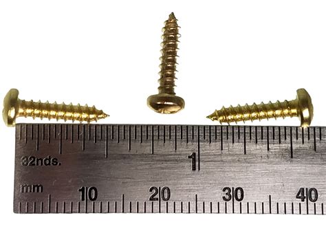 100pc 4 X 12 Brass Plated Round Phillips Head Screws C B Gitty