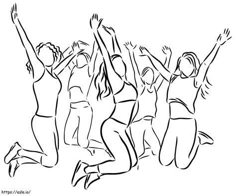 Free Zumba Dancing Coloring Page
