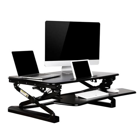 FlexiSpot 35 in. W Platform Height Adjustable Standing Desk Riser ...