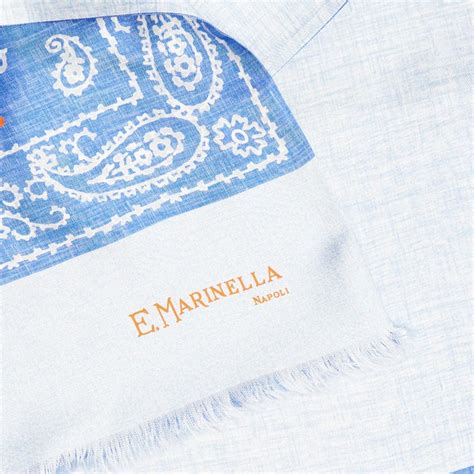 Donna E Marinella Sciarpa Tubolare Seta Twill Azzurro Maxphilemen