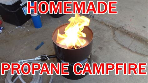 Make Your Own Propane Campfire Cheap Diy Homemade Lp Gas Fire Pit Barrell Youtube