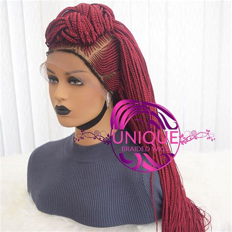 Braided Wigs Cornrow Braid Wig Lace Front Braided Wigs Lace Etsy Braids Wig Wigs Front Braids