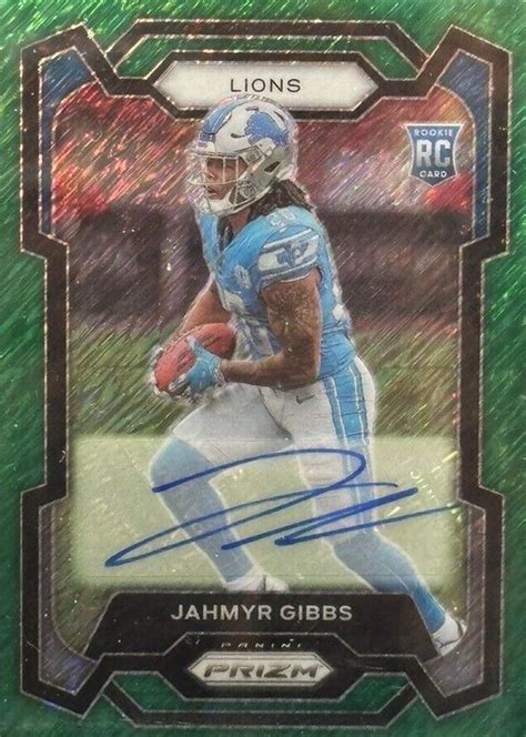 Jahmyr Gibbs Prizm Rookie Autographs Green Shimmer Price