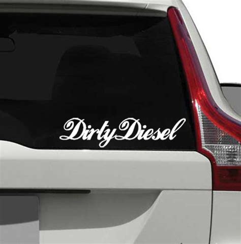 Dirty Diesel Car Bumper Vinyl Sticker Novelty Joke Etsy