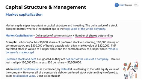 Market Capitalization Video ExamPrep Ai CPA Review