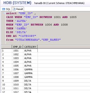 Complete SAP HANA SQL Script Tutorial 8 9 SQL CASE More