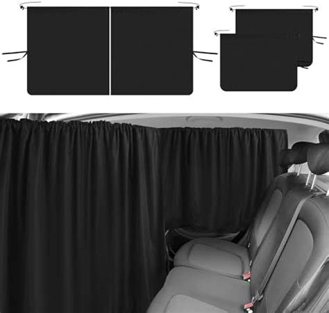 4 Pcs Double Layer Car Divider Curtains Sun Shade 98