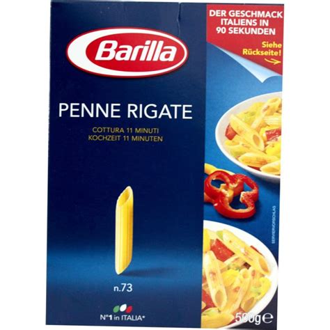 Barilla Penne Rigate N 73 Nudeln 500g Pakung