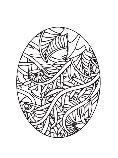 Easter Egg Coloring pages 19549236 Vector Art at Vecteezy