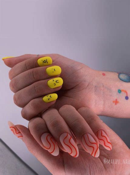 Dive Into Summer With Vibrant Nail Art Designs Terracotta Swirl And Yellow Nails