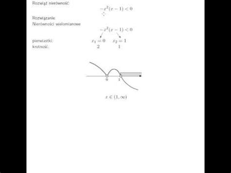 Nierówność wielomianowa x 2 x 1 mniejsze od 0 YouTube
