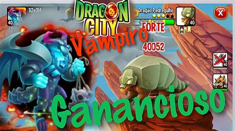 Dragon City Testando Dragão Vampiro Ganancioso e sua habilidade