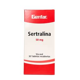 Sertralina 50 Mg Tableta Recubiertas Caja X 30 Und Genfar Farmauno