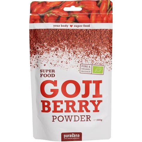 Organic Goji Berry Powder G Purasana Vitalabo Online Shop Europe