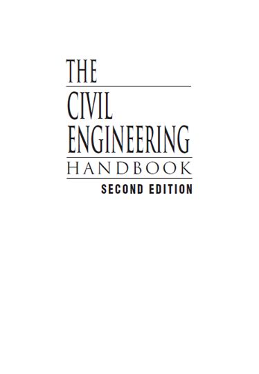 Civil Engineering Handbook Second Edition Online Civil