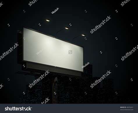 Empty Billboard In Night Background Stock Photo 46076341 : Shutterstock