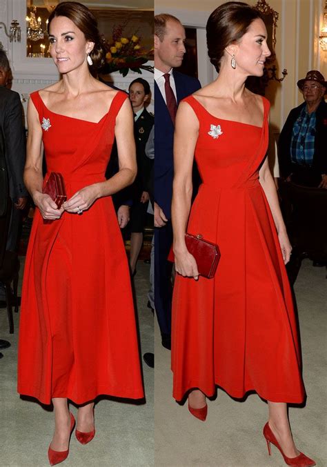 Kate Turns Heads At The Leaders Dinner In A Red Preen “finella” Dress