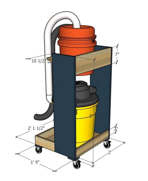 Diy Dust Collection Cart With Vacuum And Cyclone Separator Artofit