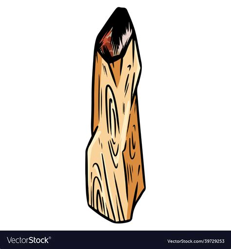 Smoking Palo Santo Holy Wood Tree Aroma Stick Vector Image