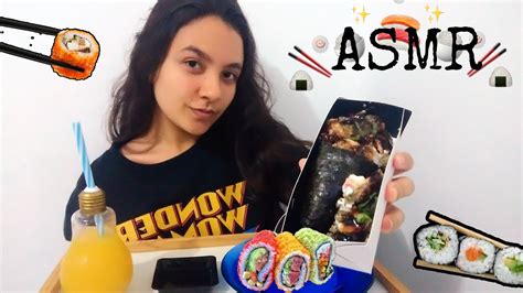 Asmr Comendo Comida Japonesa Temaki Youtube