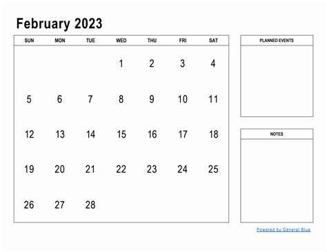 February 2023 Monthly Planner