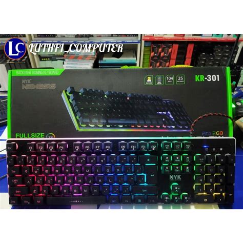 Jual NYK KR 301 RGB UNDERGLOW Keyboard Gaming Kr301 Shopee Indonesia