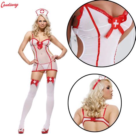 Mulheres Sexy Cosplay Enfermeira Vestido Terno Lingerie Roupa De